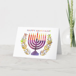 Agradecimento Cartão de Saudação Feliz Hanukkah (Vazio)