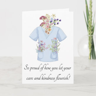 Agradecimento Cartão de Saudação Floral de Uniforme