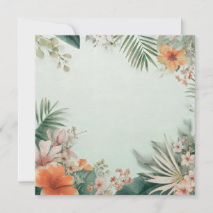 Agradecimento Cartão de Saudação Floral Tropical