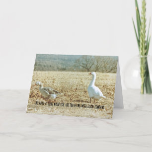 Agradecimento Cartão de Saudação GEESE fazenda