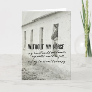Agradecimento Cartão de Saudação HORSE E HEART