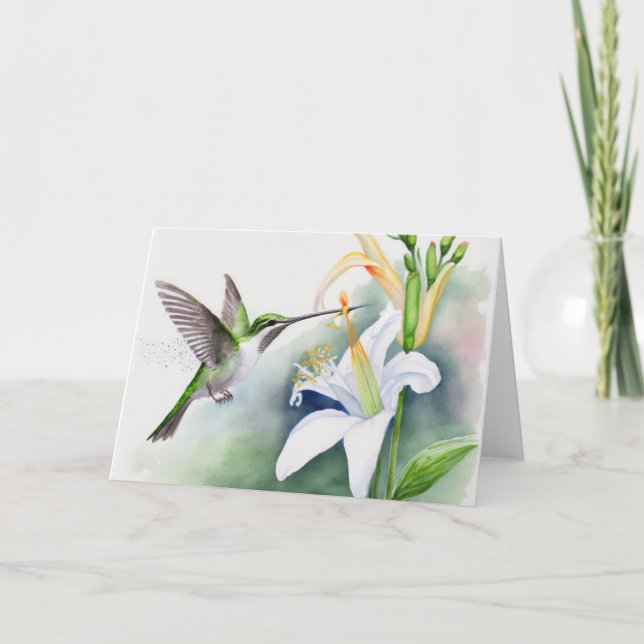 Agradecimento Cartão de Saudação Hummingbird 3 (Frente)