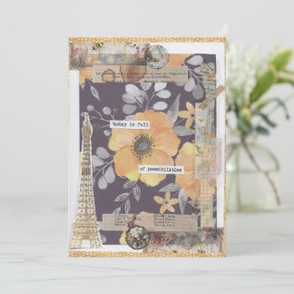 Agradecimento Cartão de Saudação Inspiracional de Incentivo Posi