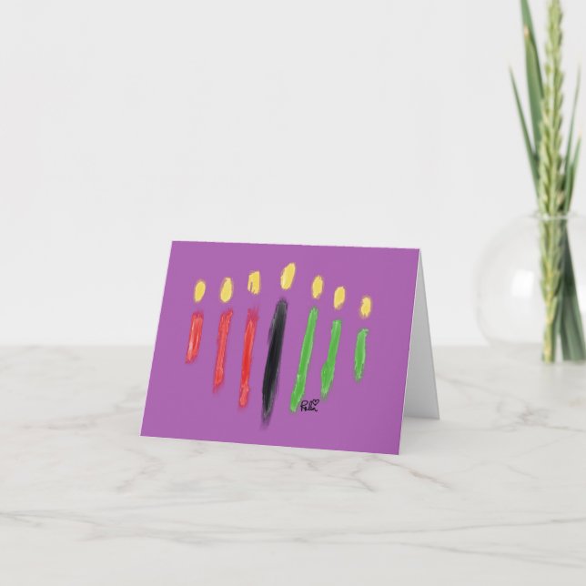 Agradecimento Cartão de Saudação Kwanzaa (Frente)