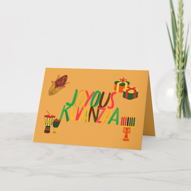 Agradecimento Cartão de Saudação Kwanzaa (Frente)