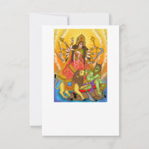 Agradecimento Cartão de Saudação Mahishasur Mardini Durga