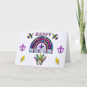 Agradecimento Cartão de Saudação Mardi Gras