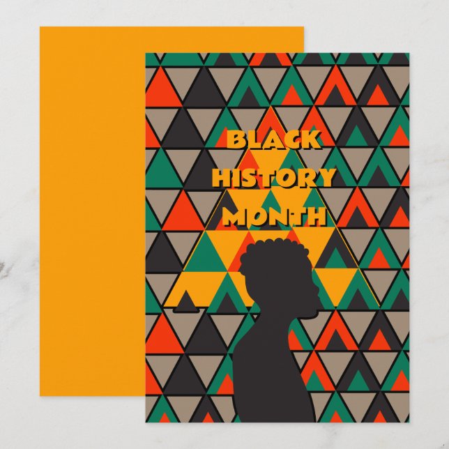 Agradecimento Cartão de Saudação Mês do Histórico Preto (Frente/Verso)