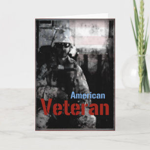 Agradecimento Cartão de Saudação Militar Veterano Americano