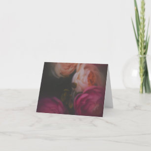 Agradecimento Cartão de Saudação Nocturno de Rosa Velvety