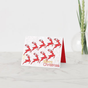 Agradecimento Cartão de Saudação - Nove Reindeers