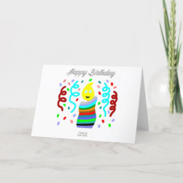 Agradecimento Cartão de Saudação Padrão de Velas de Aniversário