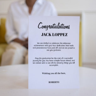 Agradecimento Cartão de saudação para a graduação