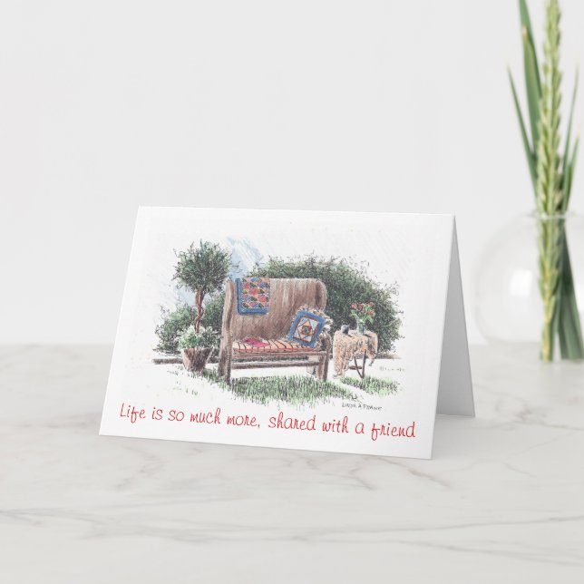 Agradecimento cartão de saudação para melhores amigos. obrigado- (Frente)