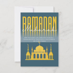 Agradecimento Cartão de saudação personalizado de Ramadan Mubara