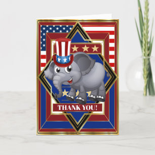 Agradecimento Cartão de Saudação Político Republicano
