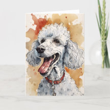 Cartão de Saudação Poodle