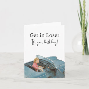 Agradecimento Cartão de saudação retrô engraçado de aniversário