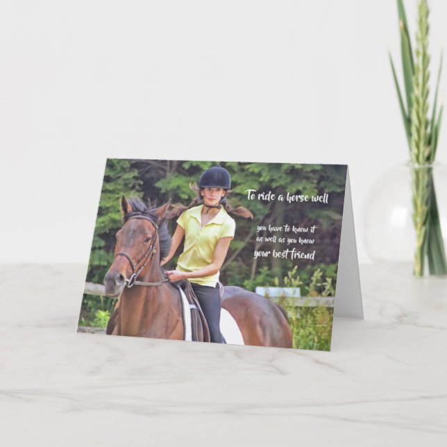 Agradecimento Cartão de Saudação RIDING GRACE (Frente)