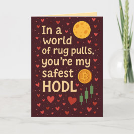 Agradecimento Cartão de saudação Romântico de HODL mais seguro