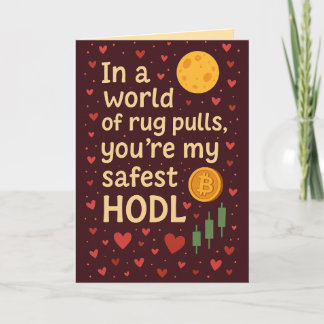 Agradecimento Cartão de saudação Romântico de HODL mais seguro