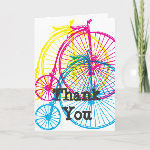 Agradecimento Cartão de saudação temático da Penny Farthing