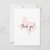 Cartão de Saudação Texas Thank You Blush Hearts