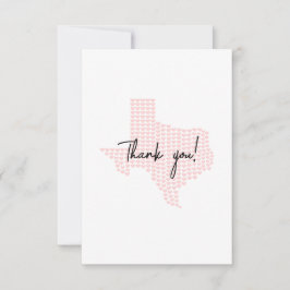 Agradecimento Cartão de Saudação Texas Thank You Blush Hearts