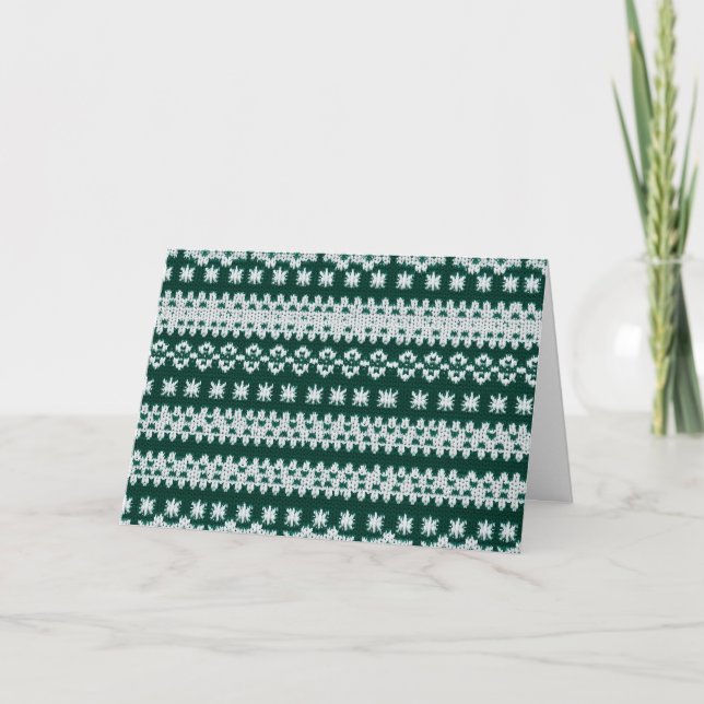 Agradecimento Cartão de saudação Ugly Holiday Sweater com texto  (Frente)