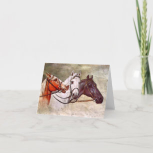 Agradecimento Cartão de saudação Vintage Horse