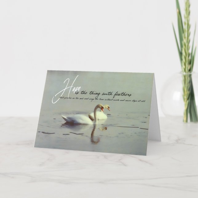 Agradecimento Cartão de Saudação WINTER SWANS (Frente)