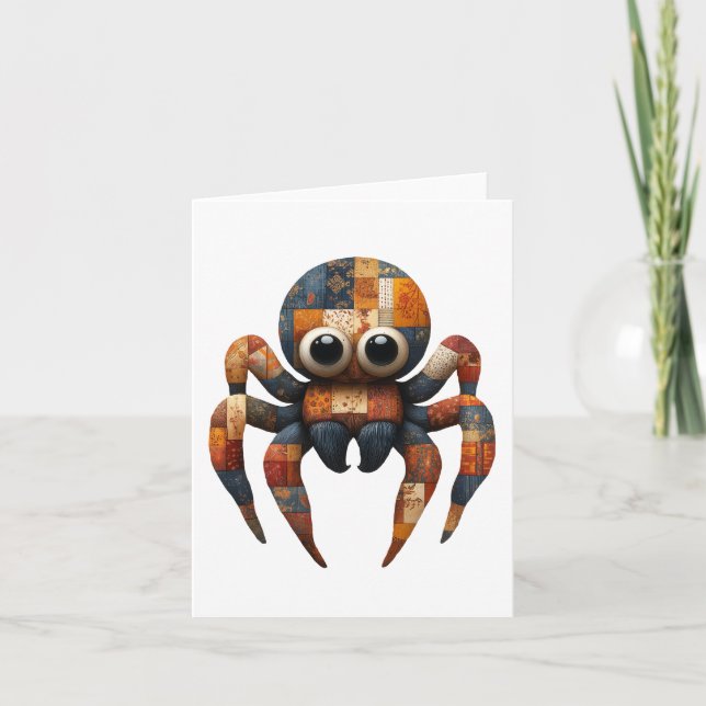 Agradecimento Cartão de Saudações do Patchwork Spider (Frente)
