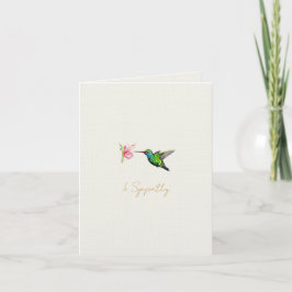 Agradecimento Cartão de simpatia de beija-flor aquarela