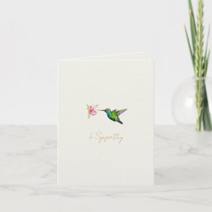 Agradecimento Cartão de simpatia de beija-flor aquarela