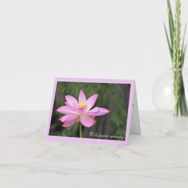 Agradecimento Cartão de simpatia Lotus (Frente)