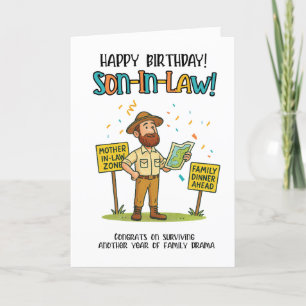 Agradecimento Cartão de Socorro Engraçado - Mapa de Sobrevivênci