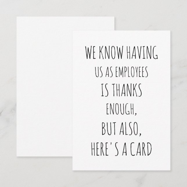 Agradecimento Cartão de Trabalho do Grupo Engraçado - Cartão par (Frente/Verso)