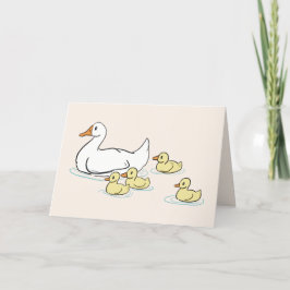 Agradecimento Cartão de Vazio da mamãe Duck & Baby