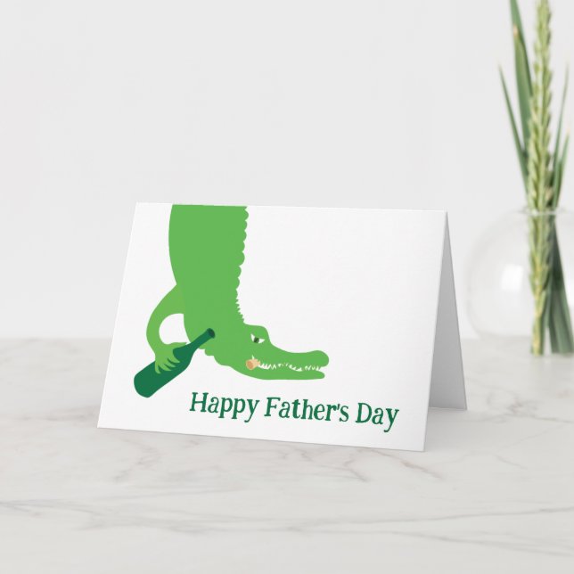 Agradecimento Cartão de Vinho de Alligador (Frente)