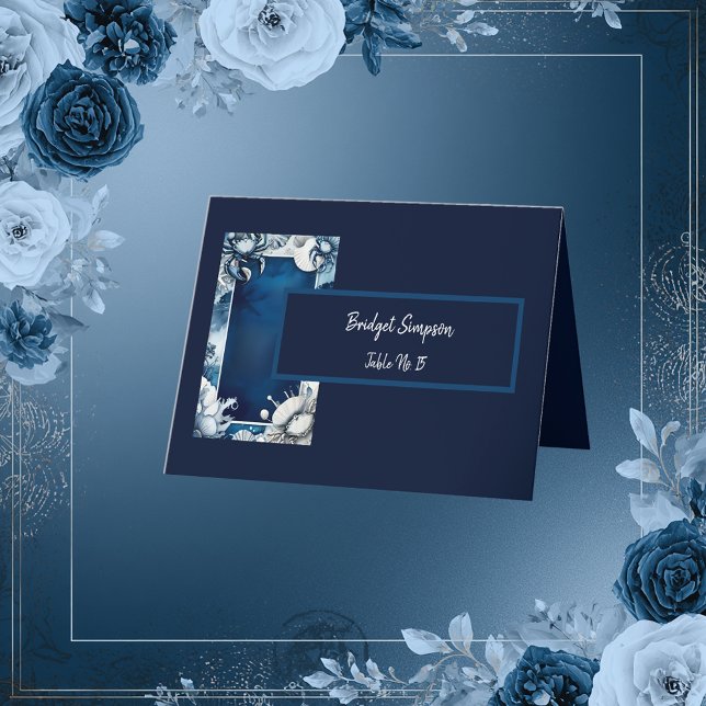 Agradecimento cartão de visita da costa azul e branca (Criador carregado)