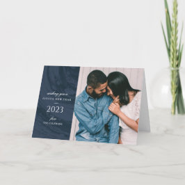 Agradecimento Cartão de Voto de Ano Novo Marcado - Azul