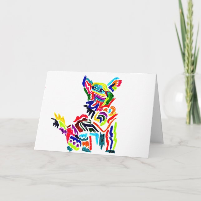 Agradecimento Cartão do Cão de Festa (Frente)