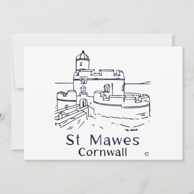 Agradecimento Cartão do Castelo de St Mawes (Frente)