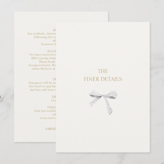 Agradecimento Cartão do Gabinete de Detalhes do Casamento da Fai (Frente/Verso)