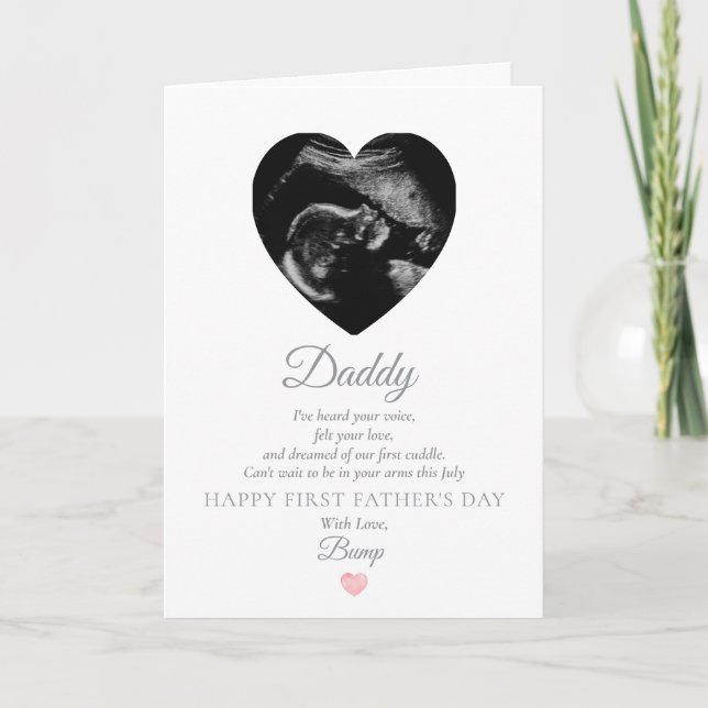 Agradecimento Cartão do Primeiro Pai do Bump - Carregamento de D (Frente)