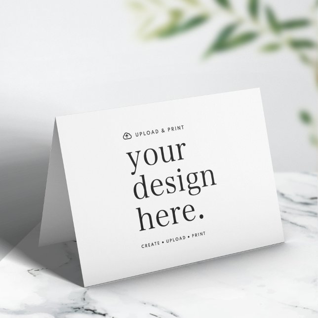 Agradecimento Cartão Dobrado | Design Upload Cartão de Paisagem  (Versatile 5x7 folded card template for business, events, weddings, special occasions & more!)