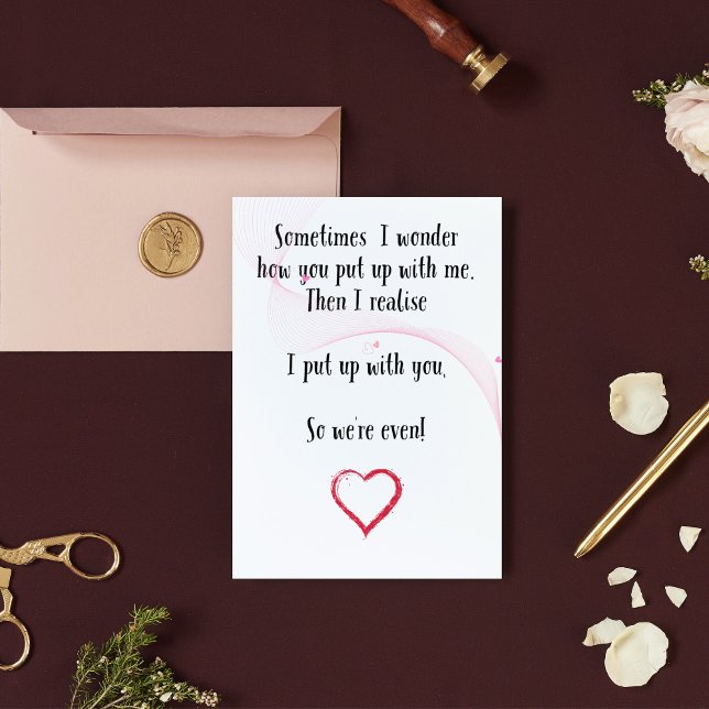 Agradecimento Cartão Engraçado de Aniversário de Casamento - Car (Criador carregado)