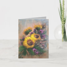 Cartão Flor de Girassol