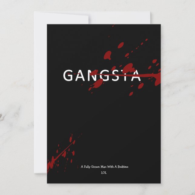 AGRADECIMENTO CARTÃO GANGSTA - JAILMATECARDS.CO.UK - DIVERSÃO DE (Frente)