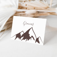 Cartão Gracias de Casamento Dobrado do País das Mo